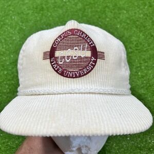 vintage corduroy hat Strapback Texas A&M Corpus Christi  State Uni. NWOT Tarpons